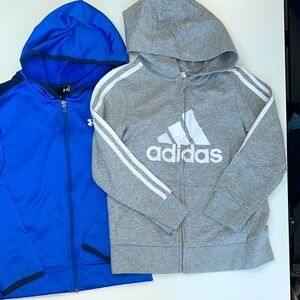 Adidas and Under Armour hoodie zip up bundle size 7